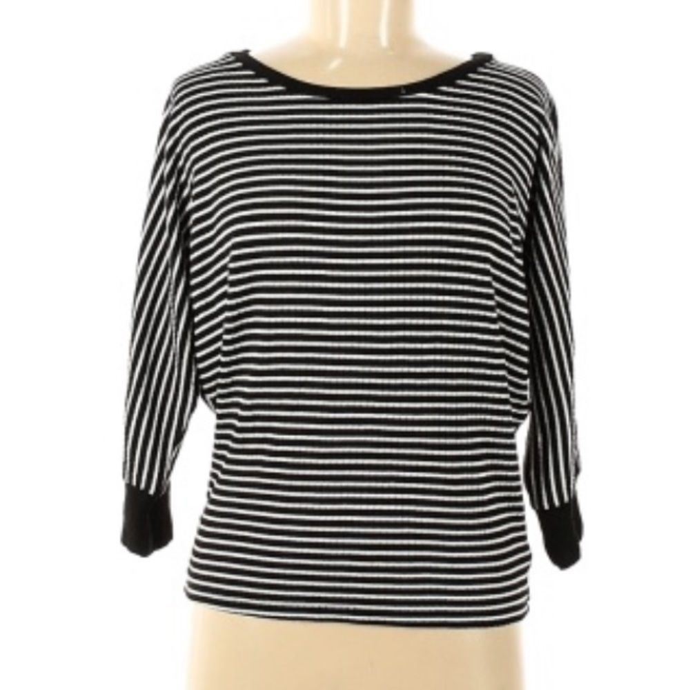 VELVET 3/4 sleeve striped top